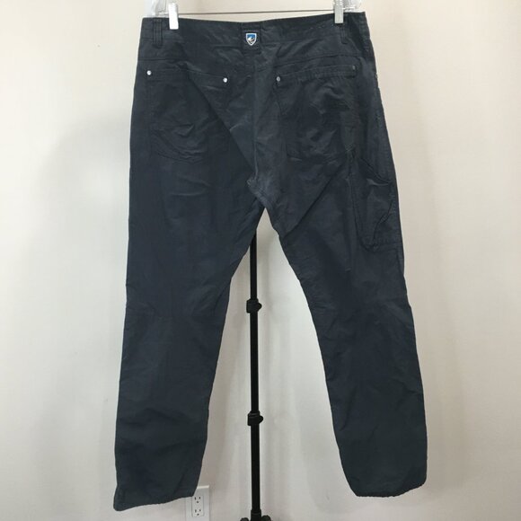 KUHL Gray/Blue'ish Logo Hardware Knee Detailing Activewear Hiking Outdoor Pant - Picture 10 of 14